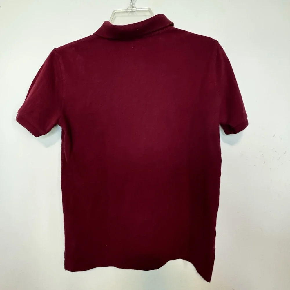 Polo Ralph Lauren Boys Youth Medium Big Pony Polo Shirt Burgundy Short Sleeve